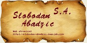 Slobodan Abadžić vizit kartica